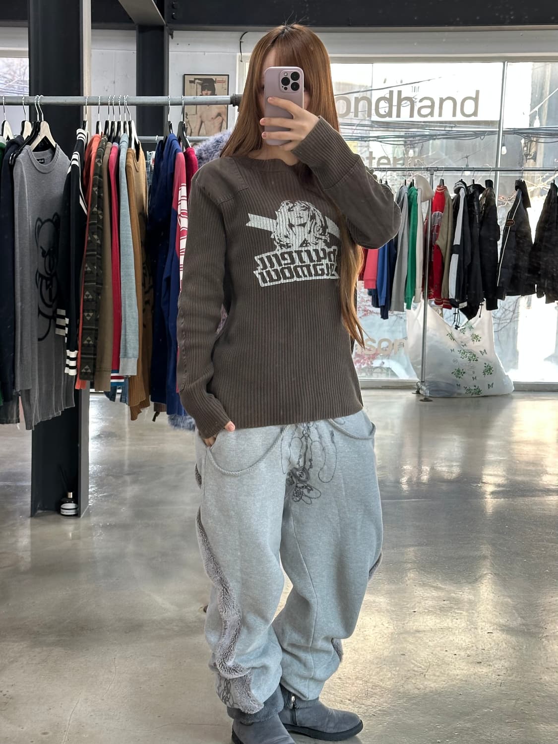  히스테릭글래머 히스걸 골지포켓 코만도 니트 상품이미지4