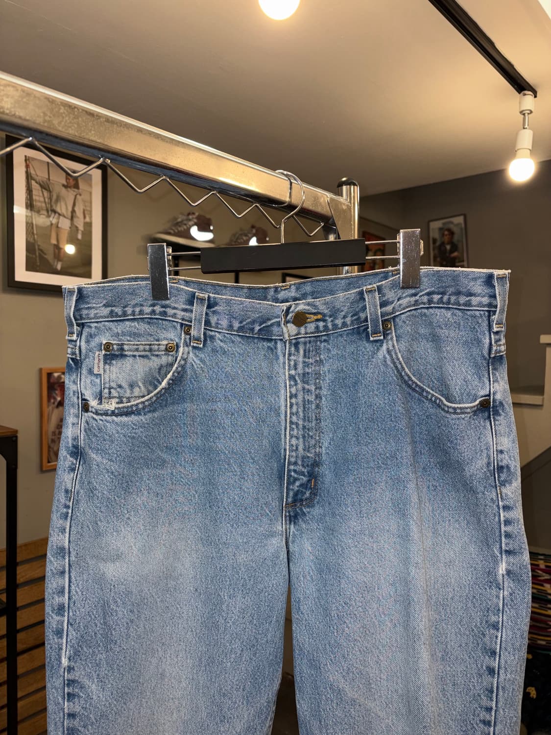 00’s Carhartt cracked washed denim pants 상품이미지5