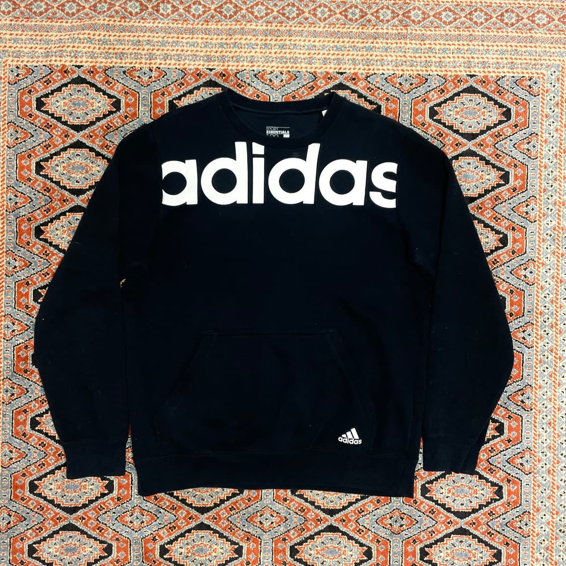  아디다스 스펠로고 네이비 기모 맨투맨 남성100 상품이미지1