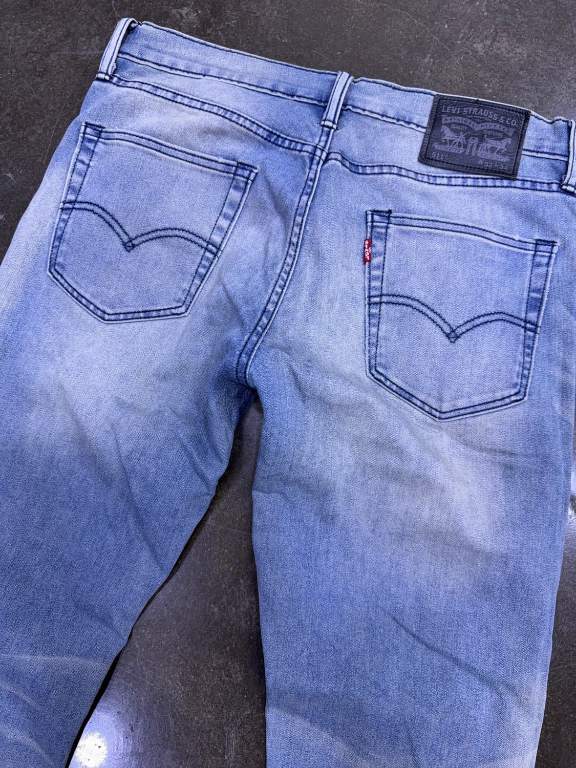 리바이스 511 슬림핏 연청 워싱블루 데님팬츠 청바지 32 상품이미지6
