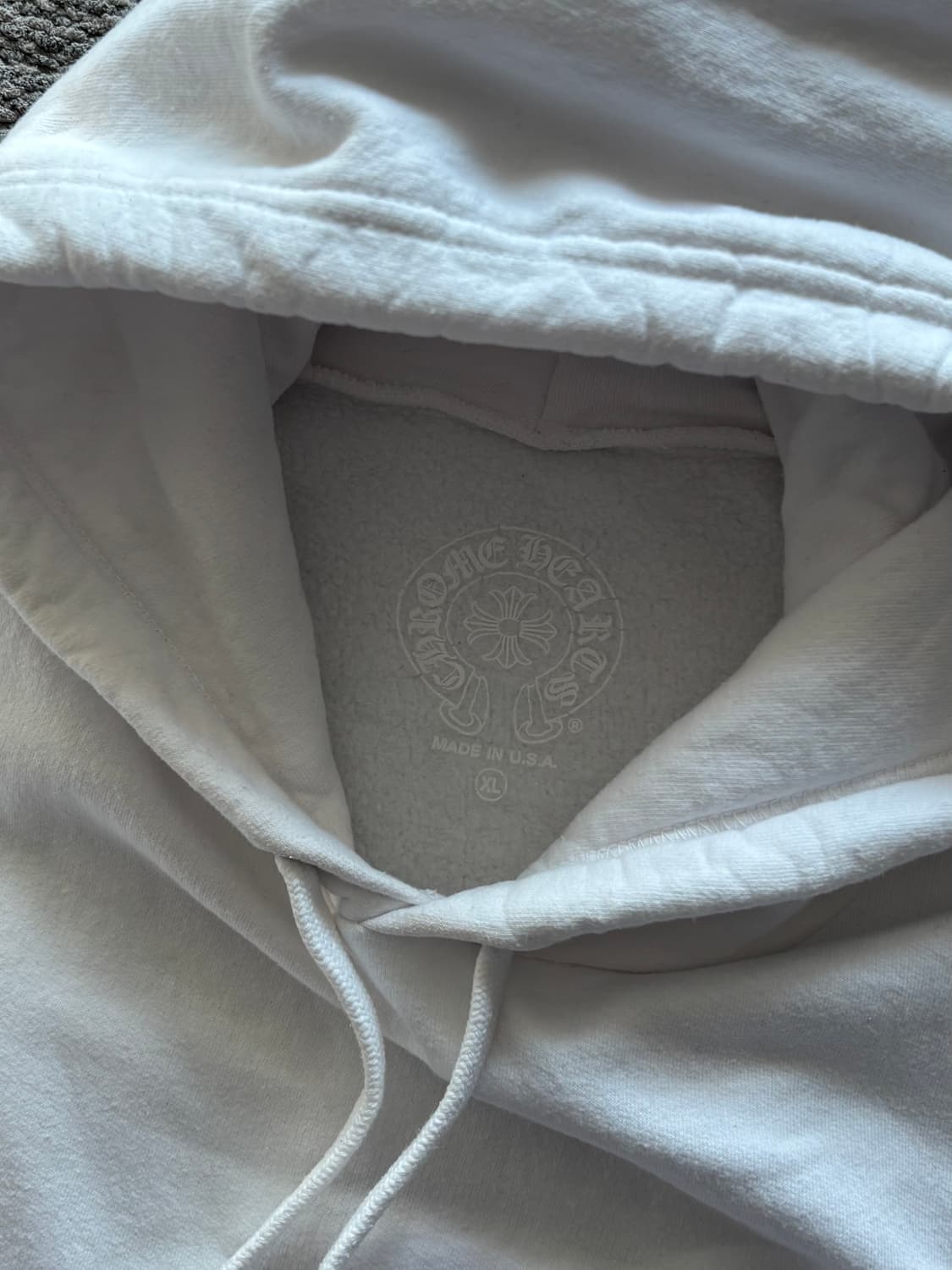 크롬하츠 홀스슈 플로랄 후드 화이트 XL 상품이미지7