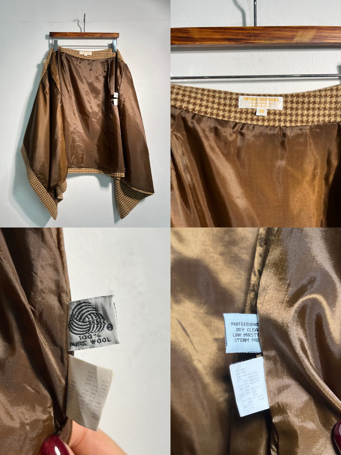 Brooks Brothers 브룩스 브라더스 울100% 랩스커트 USA 상품이미지7