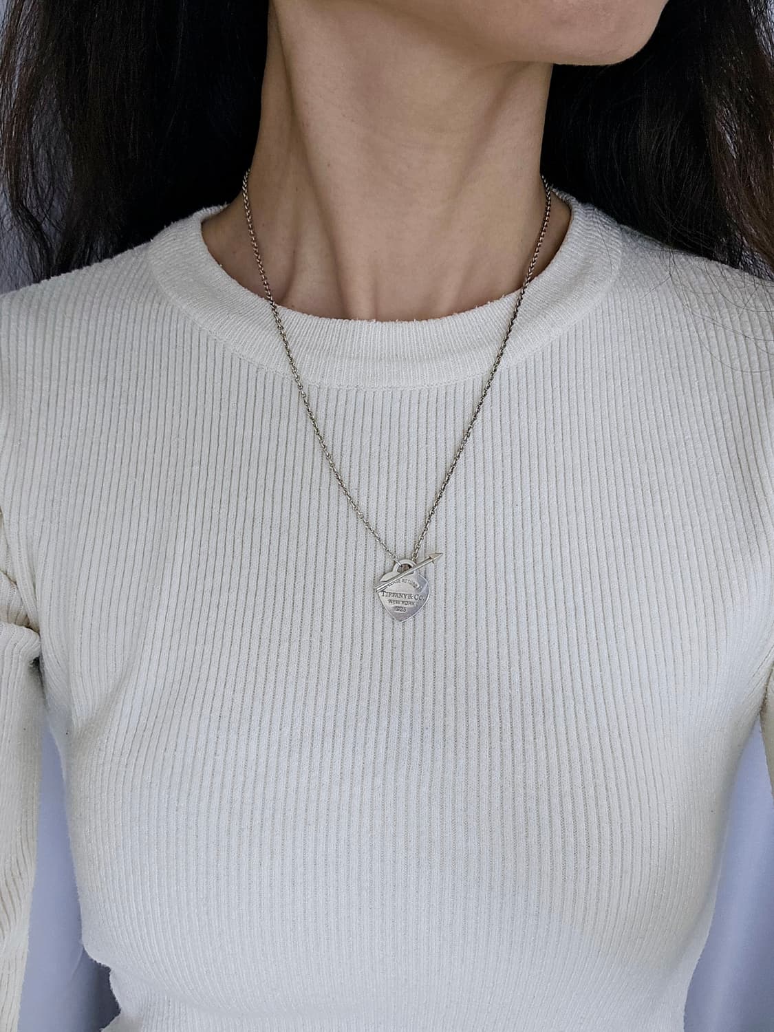 티파니앤코 리턴투 러브스트럭 하트 태그 목걸이 s [정품/영수증풀박스] 상품이미지5