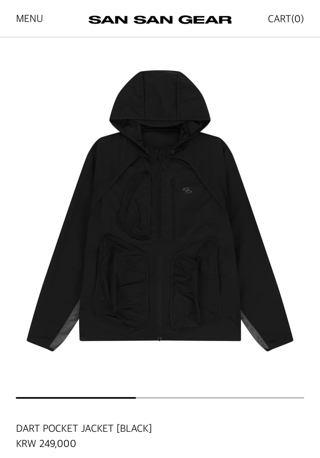 산산기어 24FW DART POCKET JACKET [BLACK] 2 상품이미지1