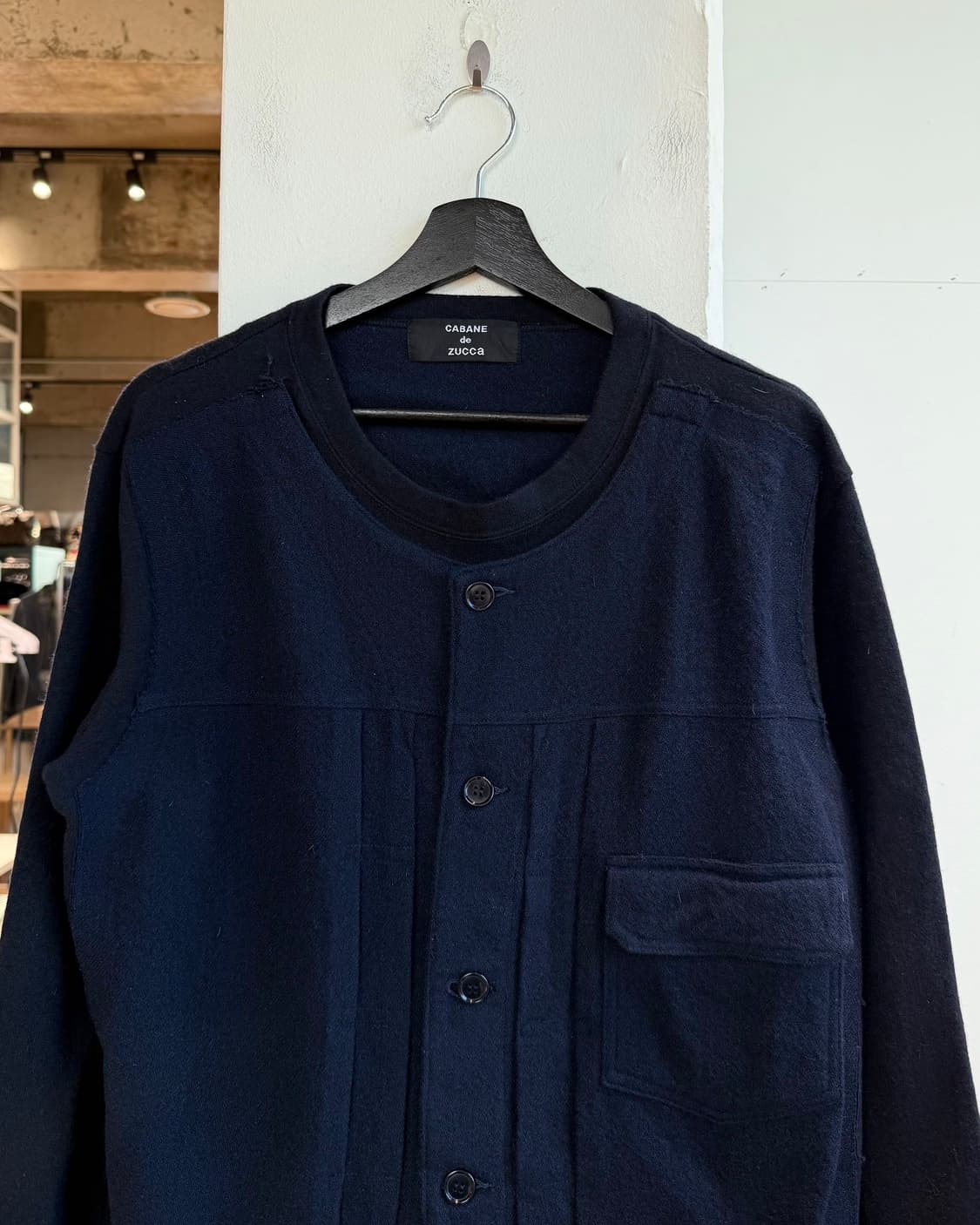 카반드주카 네이비 풀오버 레이어드 자켓 상품이미지3