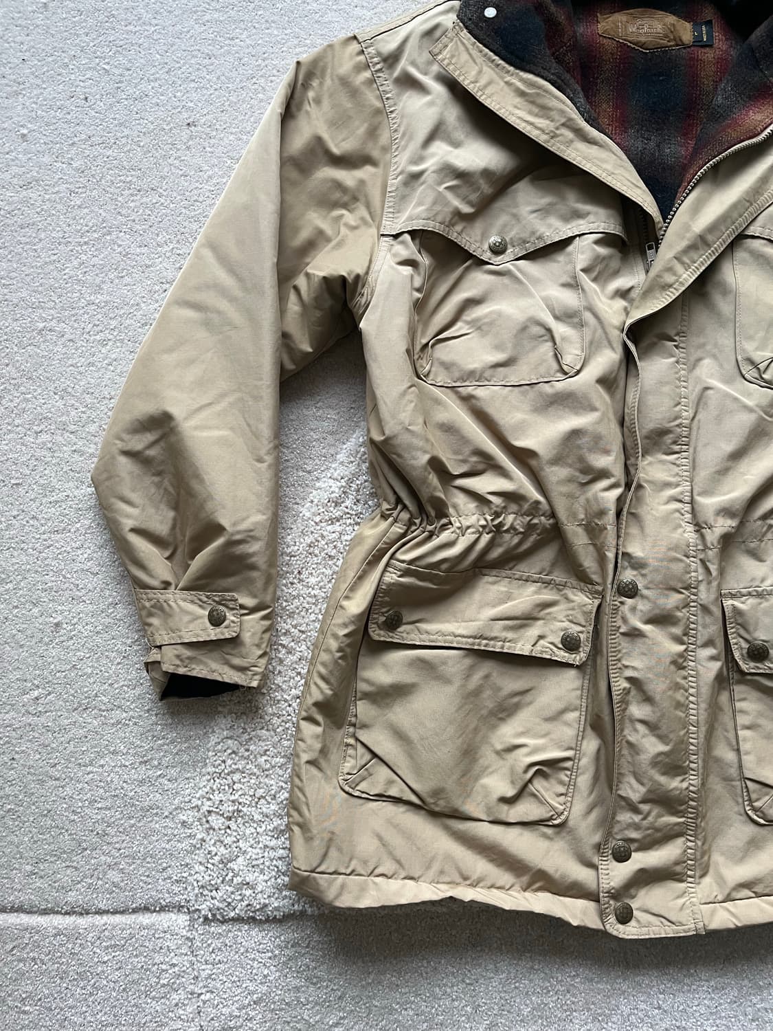 90s 울리치 플래드 라이닝 후디드 필드 자켓 (103–105) 상품이미지4