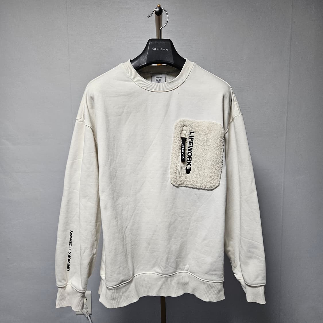 M ) 라이프워크 덤블 포켓 오버핏 맨투맨 상품이미지2