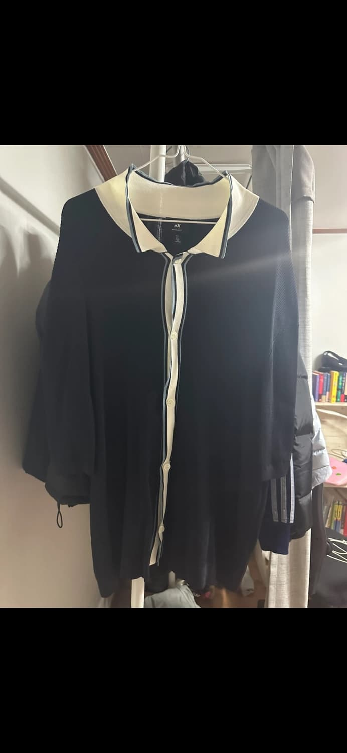 H&M 리브니트 셔츠 레귤러핏 L 상품이미지4