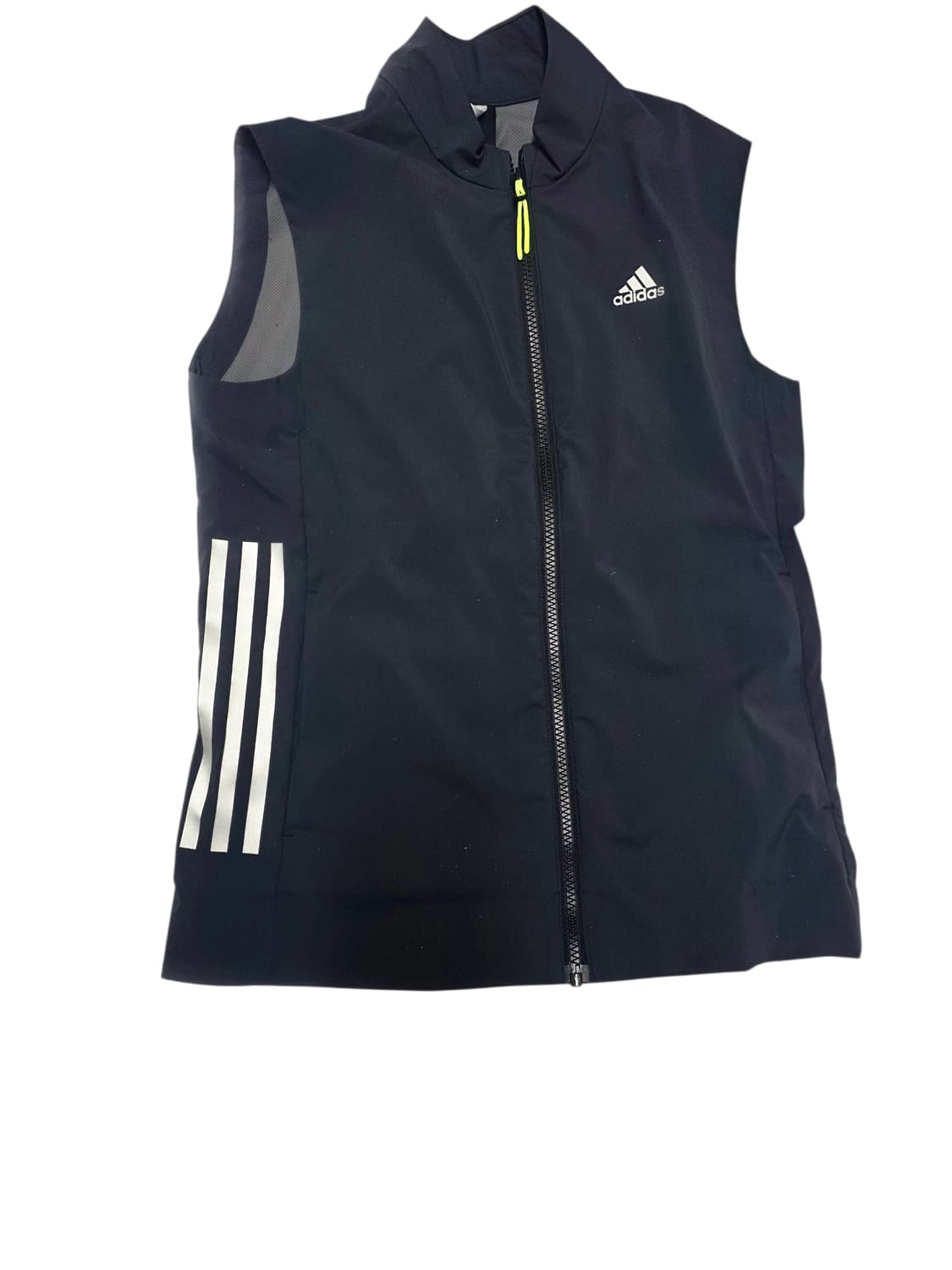 [아디다스] 차콜 네온 포인트 3선 런닝코어 바람막이 조끼 S (가슴42 상품이미지1