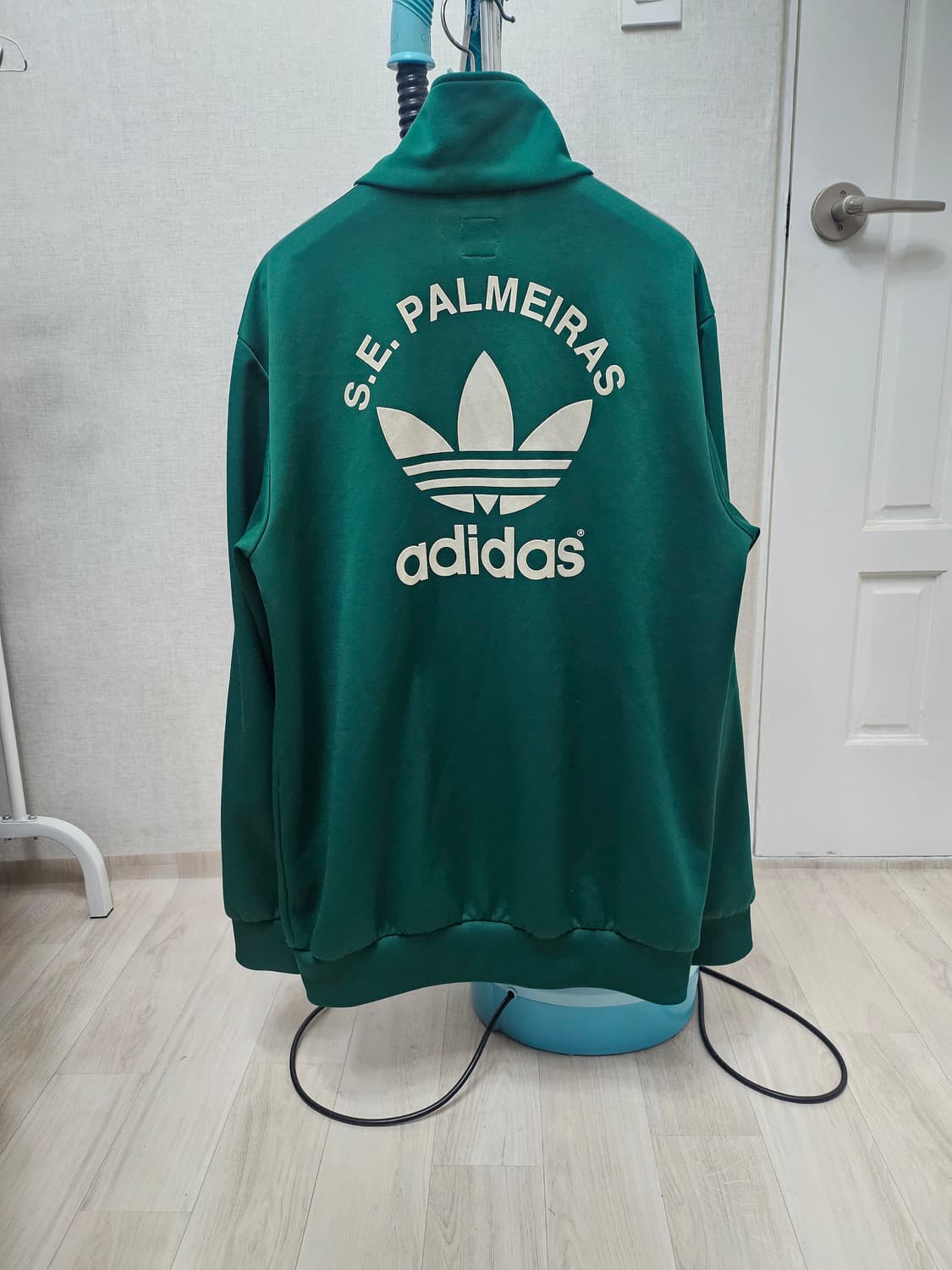 (110)2XL☆초대장급아디다스파이어버드팔메이라스백로고[딥그린]트랙탑져지 상품이미지6