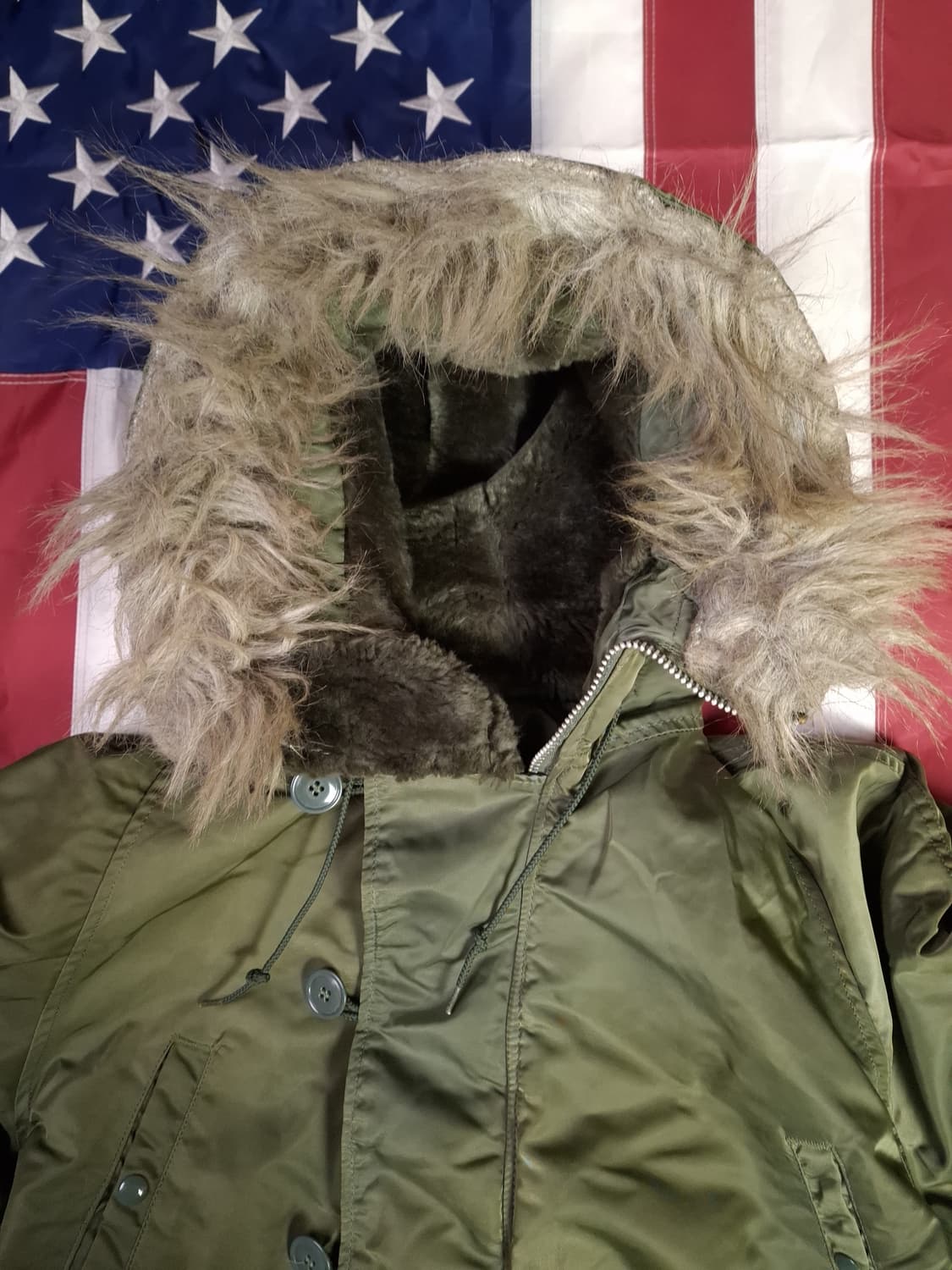 오리지날 90's 미국제조 미공군 민수용 알파사 N-3B 극한지용 파카 상품이미지2