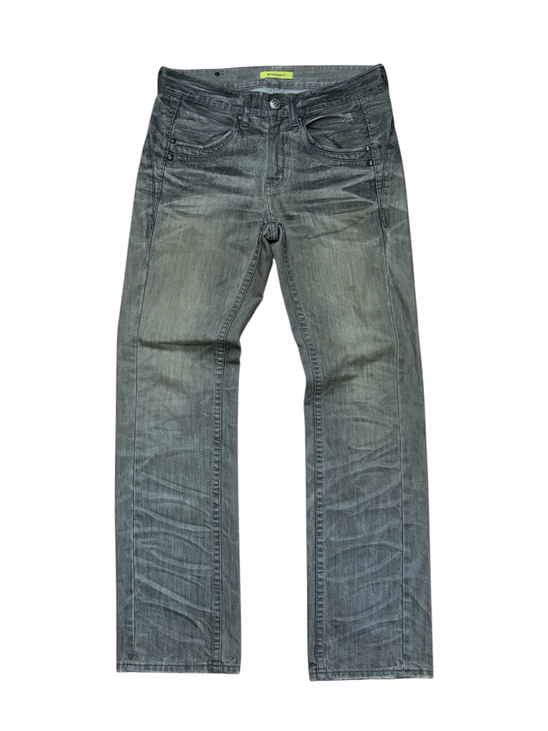 빈티지 y2k 와투케 워싱 그레이 스트레이트 데님팬츠 30사이즈 상품이미지1