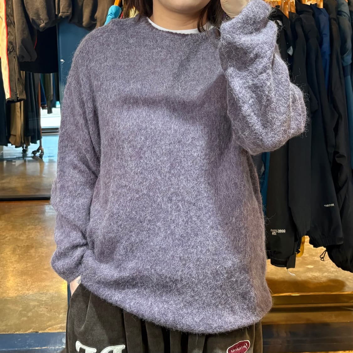 비슬로우 알파카 퍼플 니트 상품이미지1