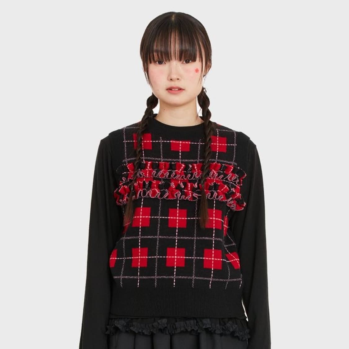 Bocbok 프릴 니트 조끼 상품이미지2