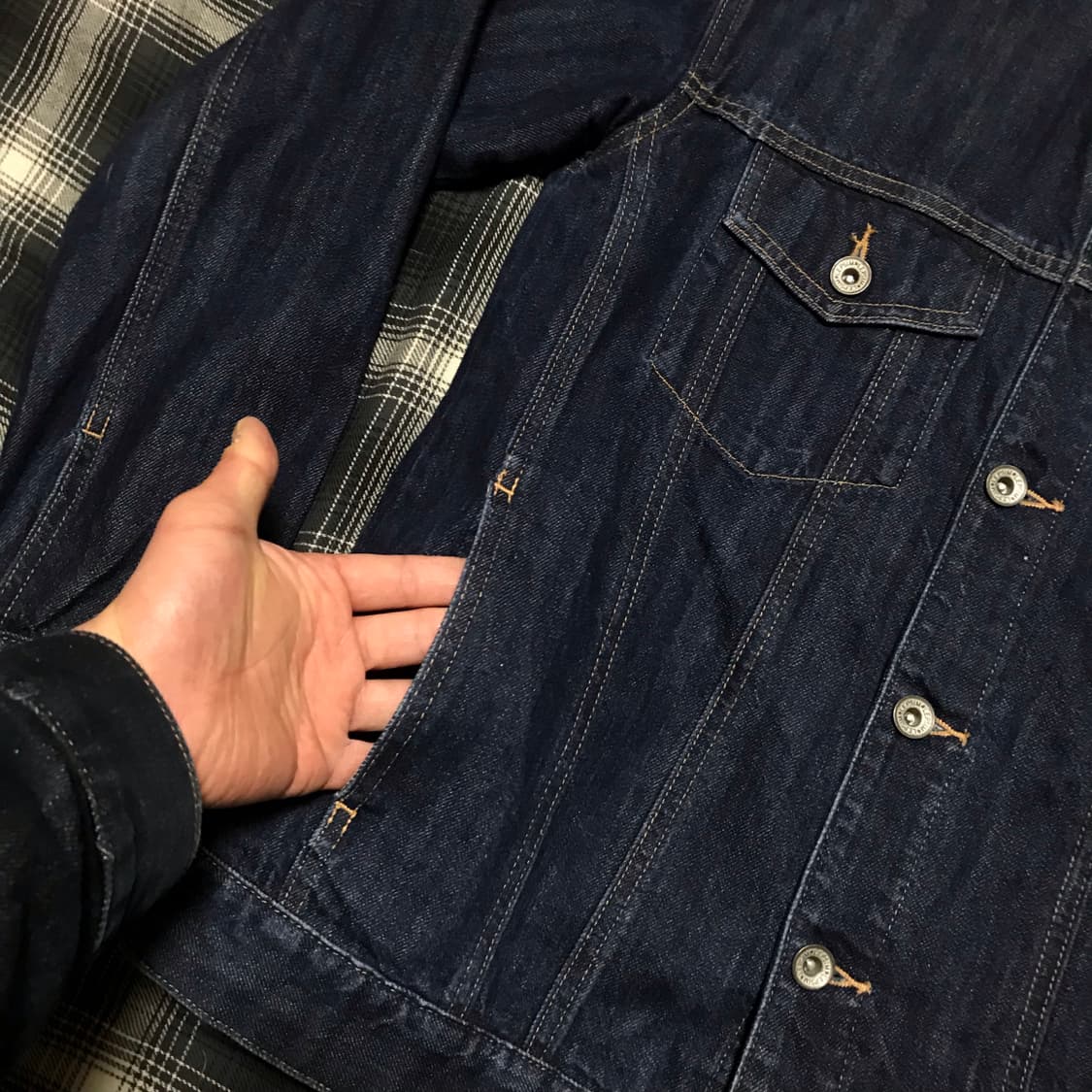 재팬 00s 지쟌 트러커 데님 3세대 인디고 블루 상품이미지3