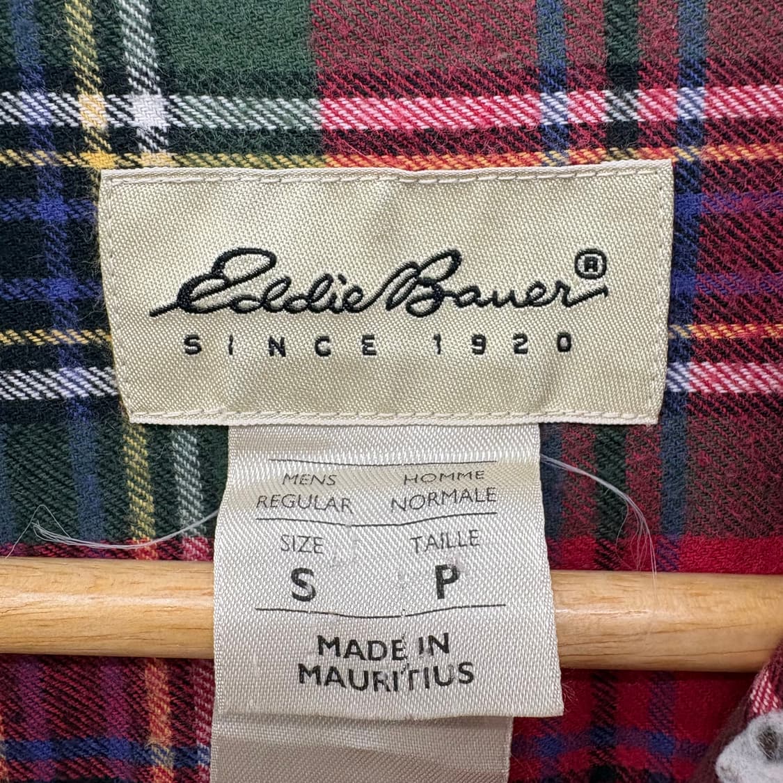 에디바우어 레드 체크 긴팔 셔츠 L 상품이미지5