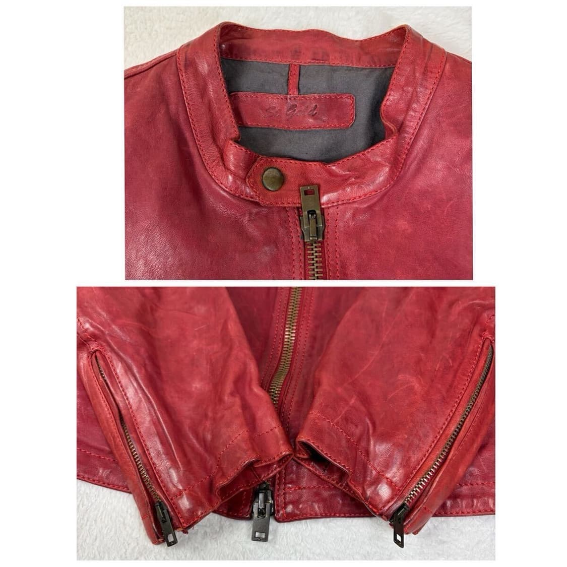 [52] ITALY 레드 양가죽 자켓 상품이미지9