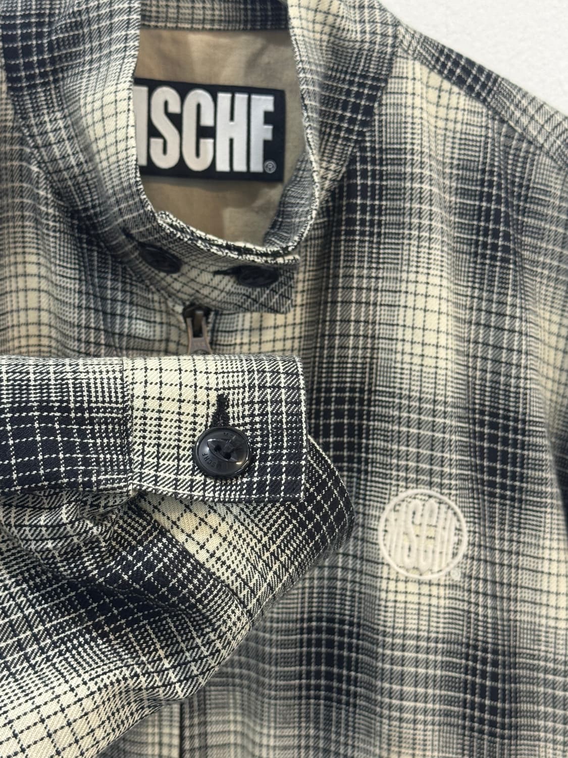 MSCHF Checkboard patterned zip-up jacket 상품이미지4