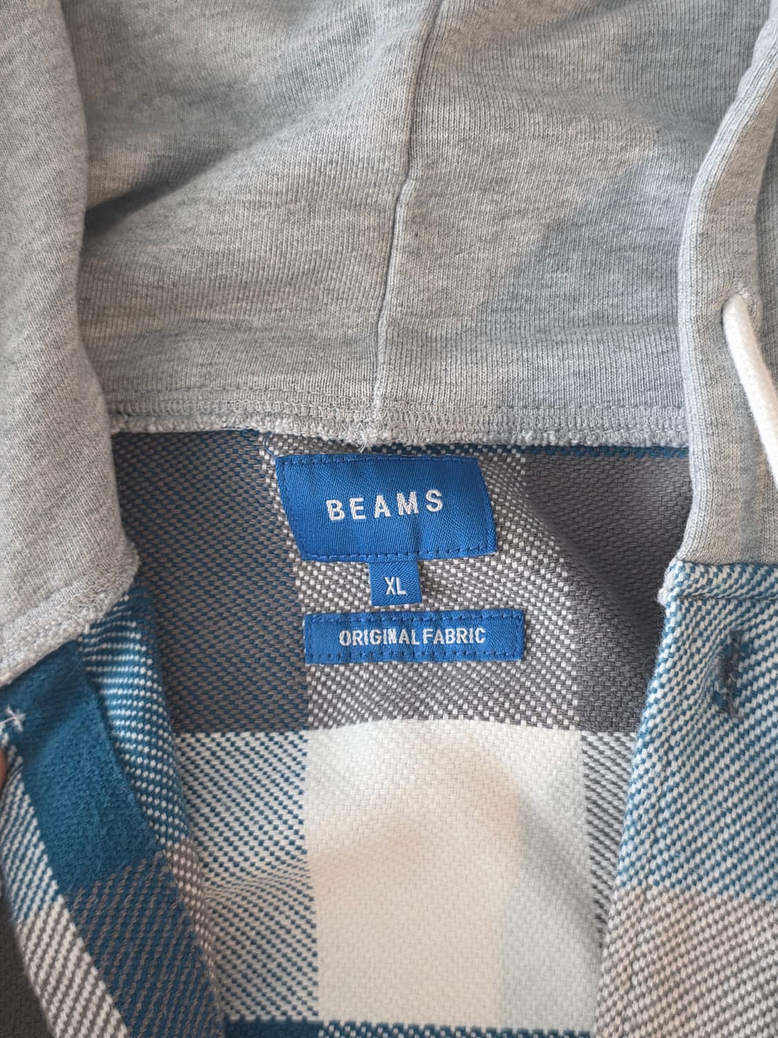 BEAMS 체크 후드 셔츠 상품이미지3