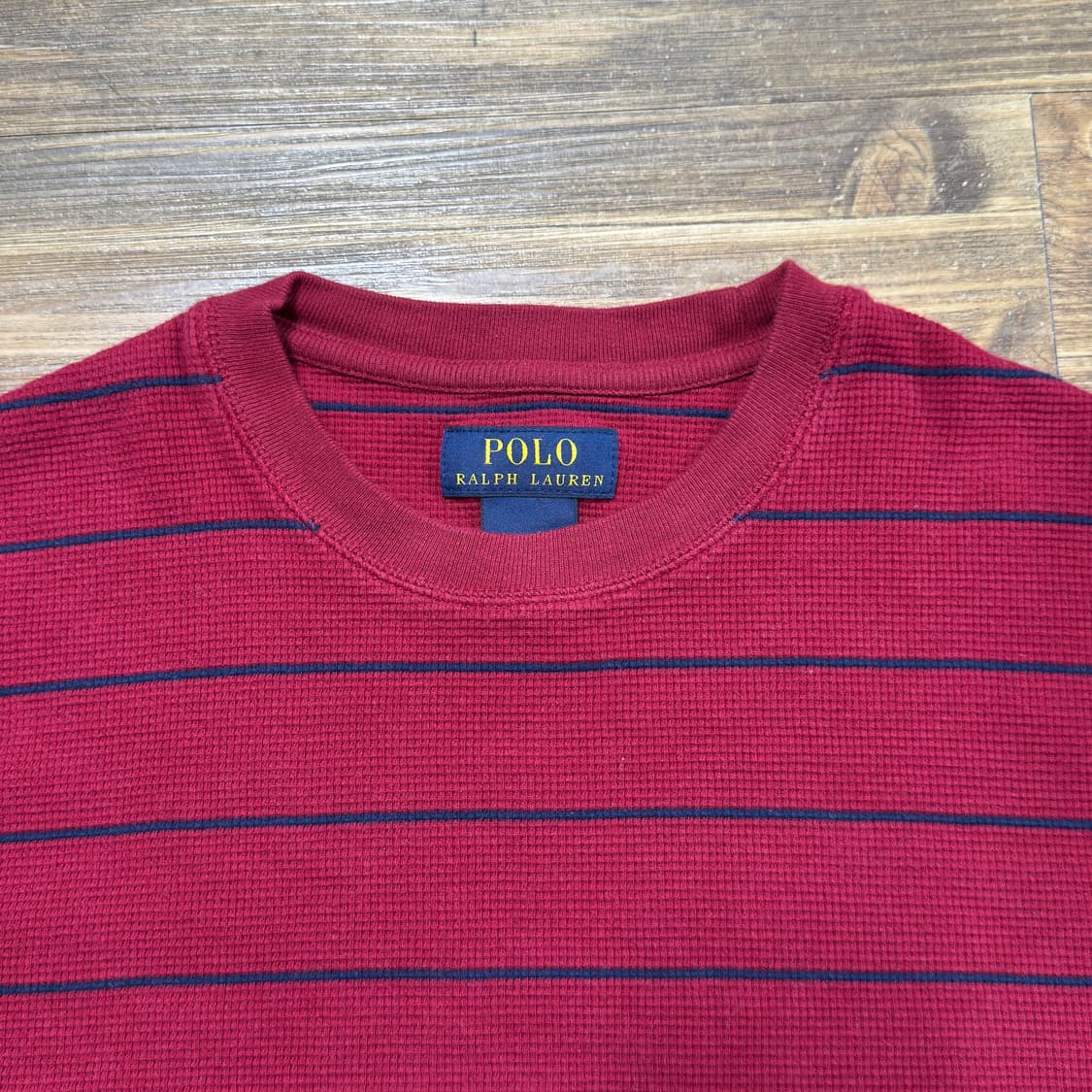 폴로 랄프로렌 와플 스트라이프 롱슬리브 긴팔티셔츠 상품이미지4