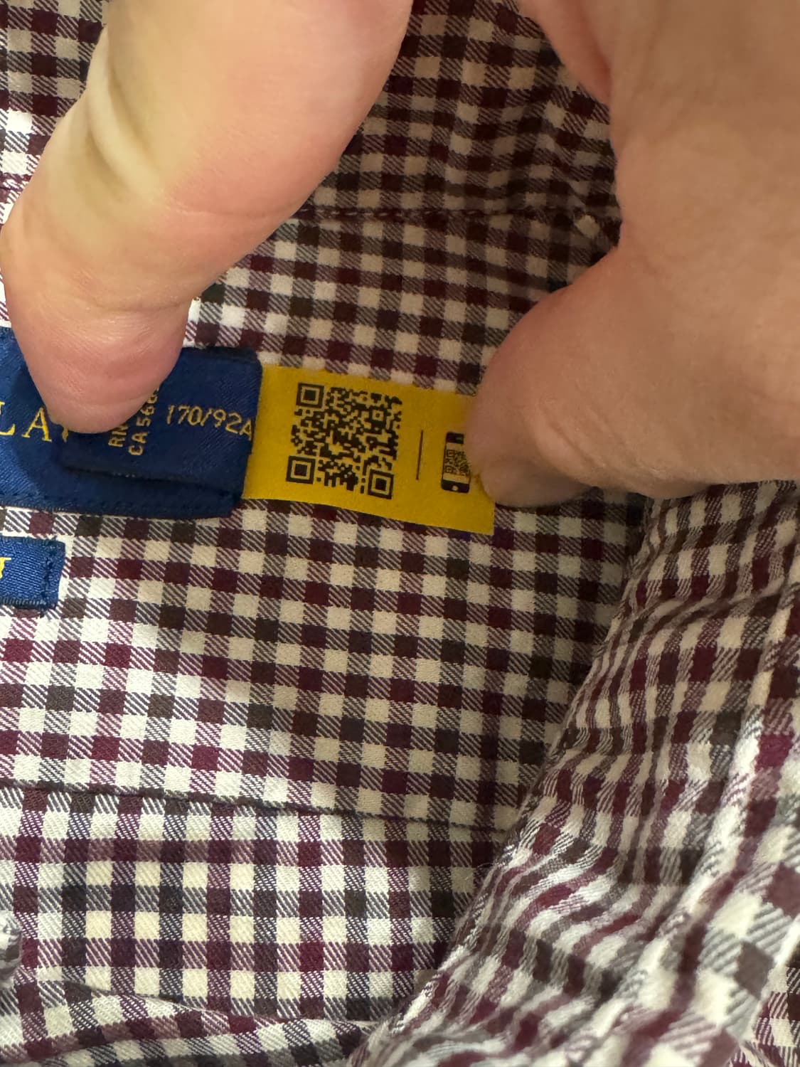 글로 랄프로렌 클래식핏a 사이즈 체크 셔츠 상품이미지3