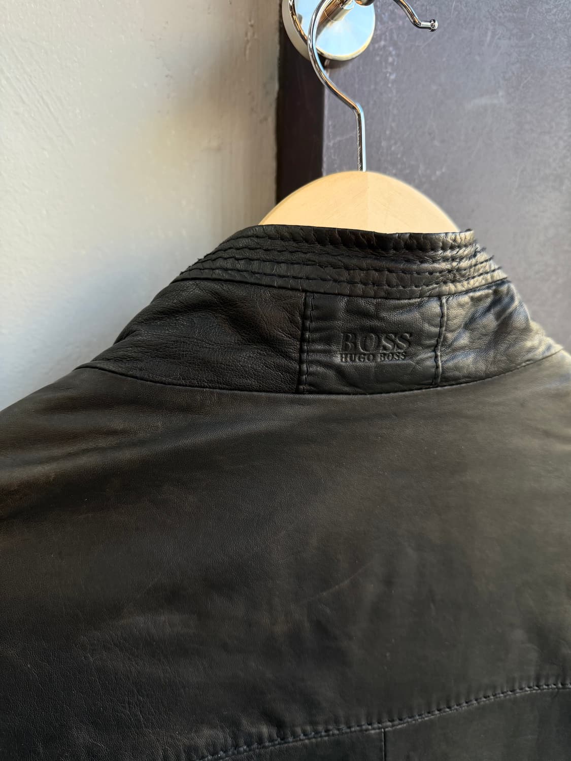 52/ 휴고보스 신형 블랙라벨 양가죽 패디드 자켓 상품이미지9