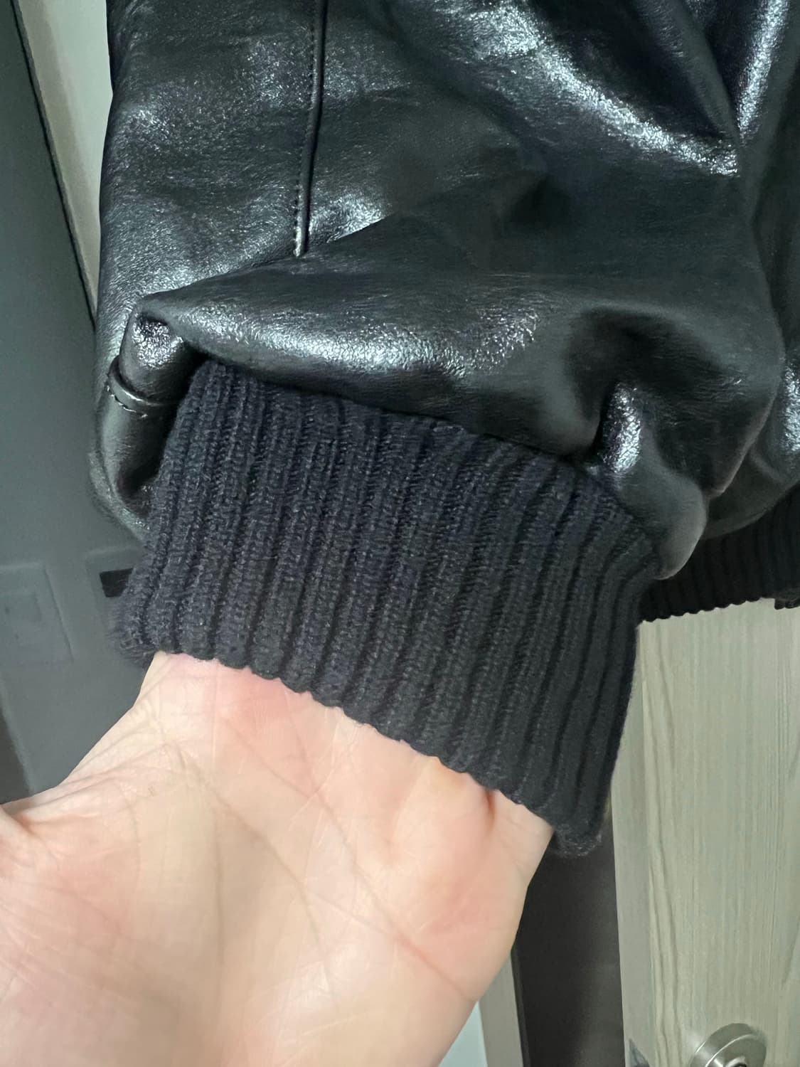 오라리/렘 레더 블루종/블랙/3 상품이미지5