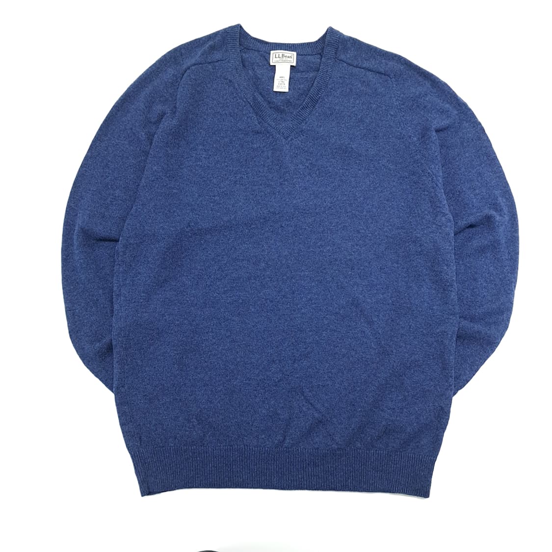 CN943 L 엘엘빈 아쿠아블루 램스울 V넥 긴팔 니트 스웨터 상품이미지1