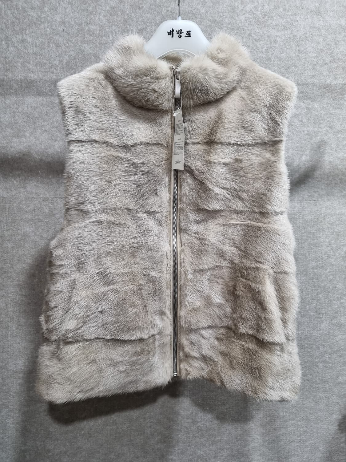 여성 66size 유로컬렉션 양가죽 밍크 베스트 조끼 상품이미지2