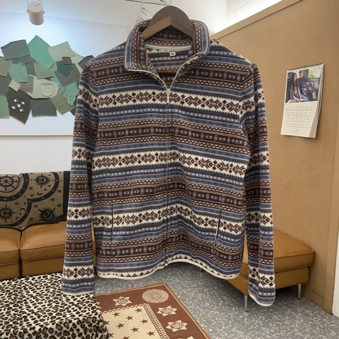 유니클로 빈티지 코지 모리걸 에스닉 후리스 집업 L C09089 상품이미지3