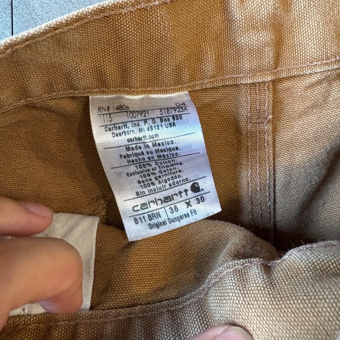 칼하트 정품 오리지널 브라운 카펜터 팬츠  상품이미지9