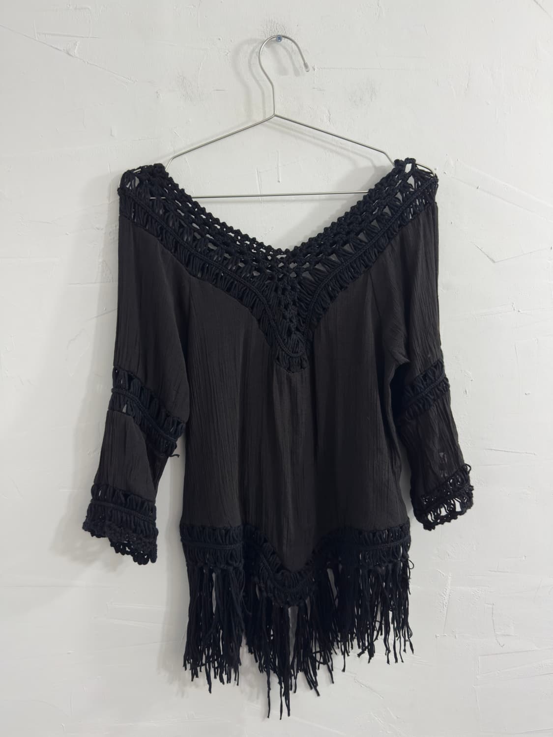 net fringe detail top 상품이미지2