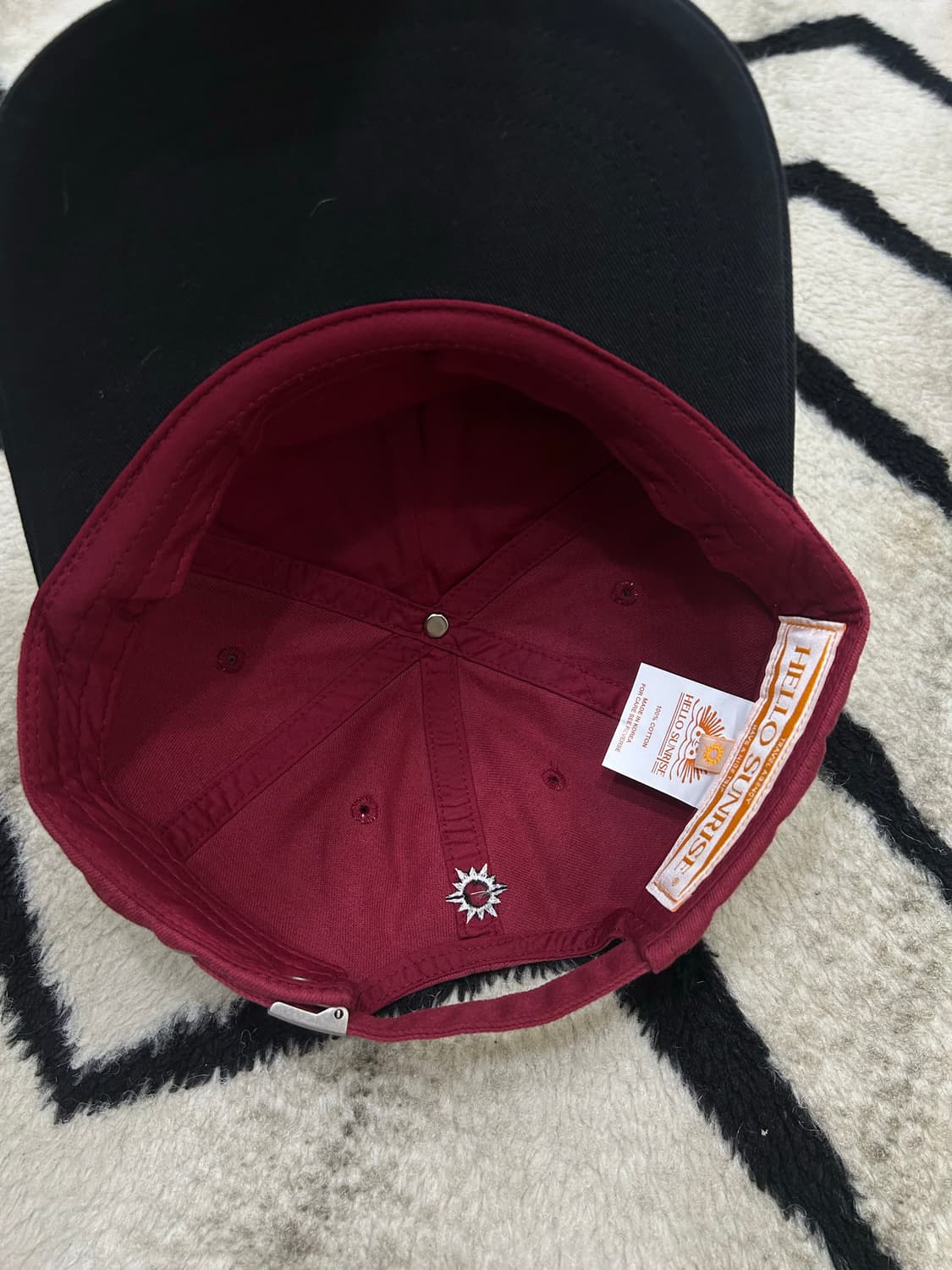 헬로선라이즈 워시드 캡/블랙레드 상품이미지3