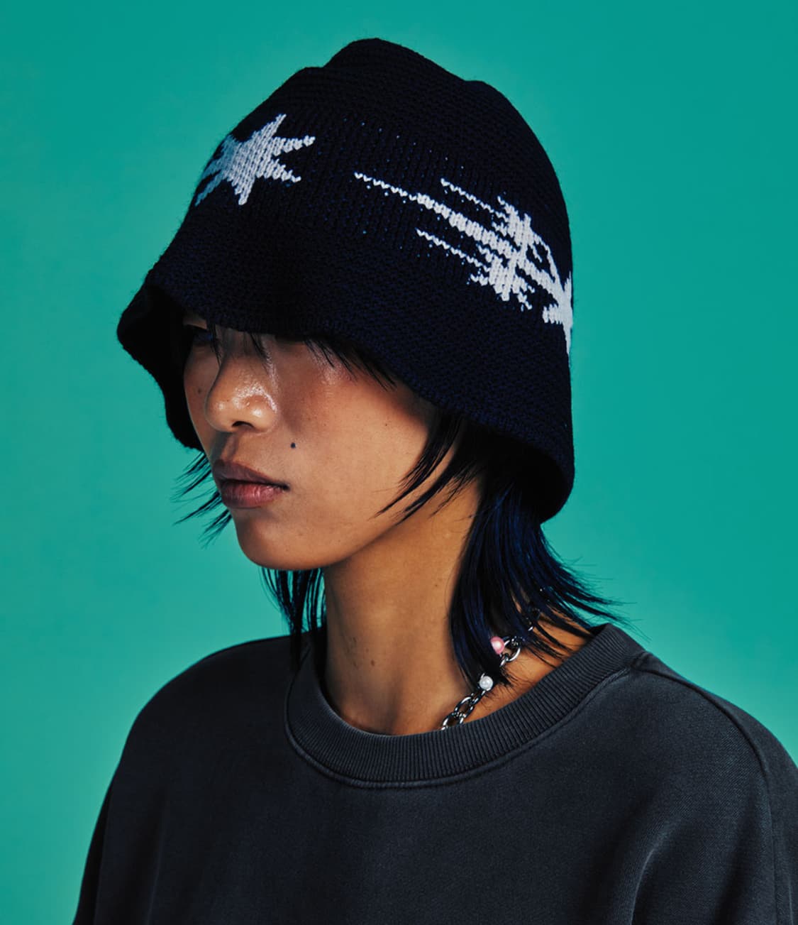 나이스고스트클럽 3STARS KNIT BUCKET HAT 상품이미지6