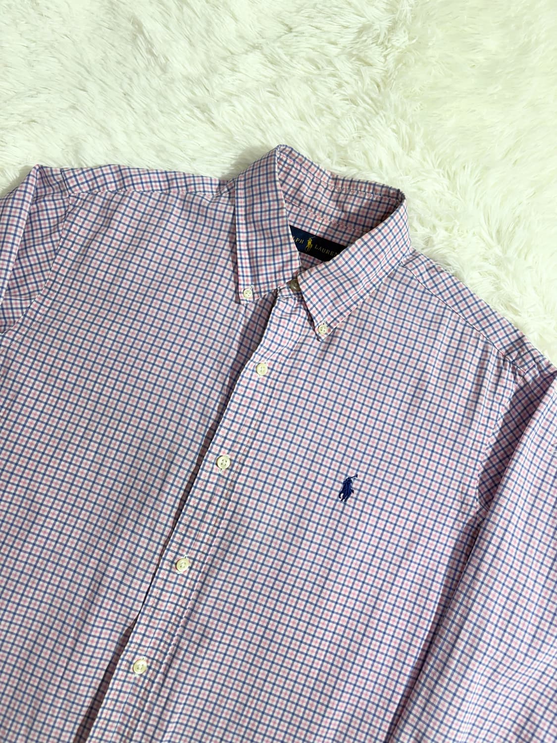 폴로 랄프로렌 네이비포니 멀티체크 셔츠  상품이미지3