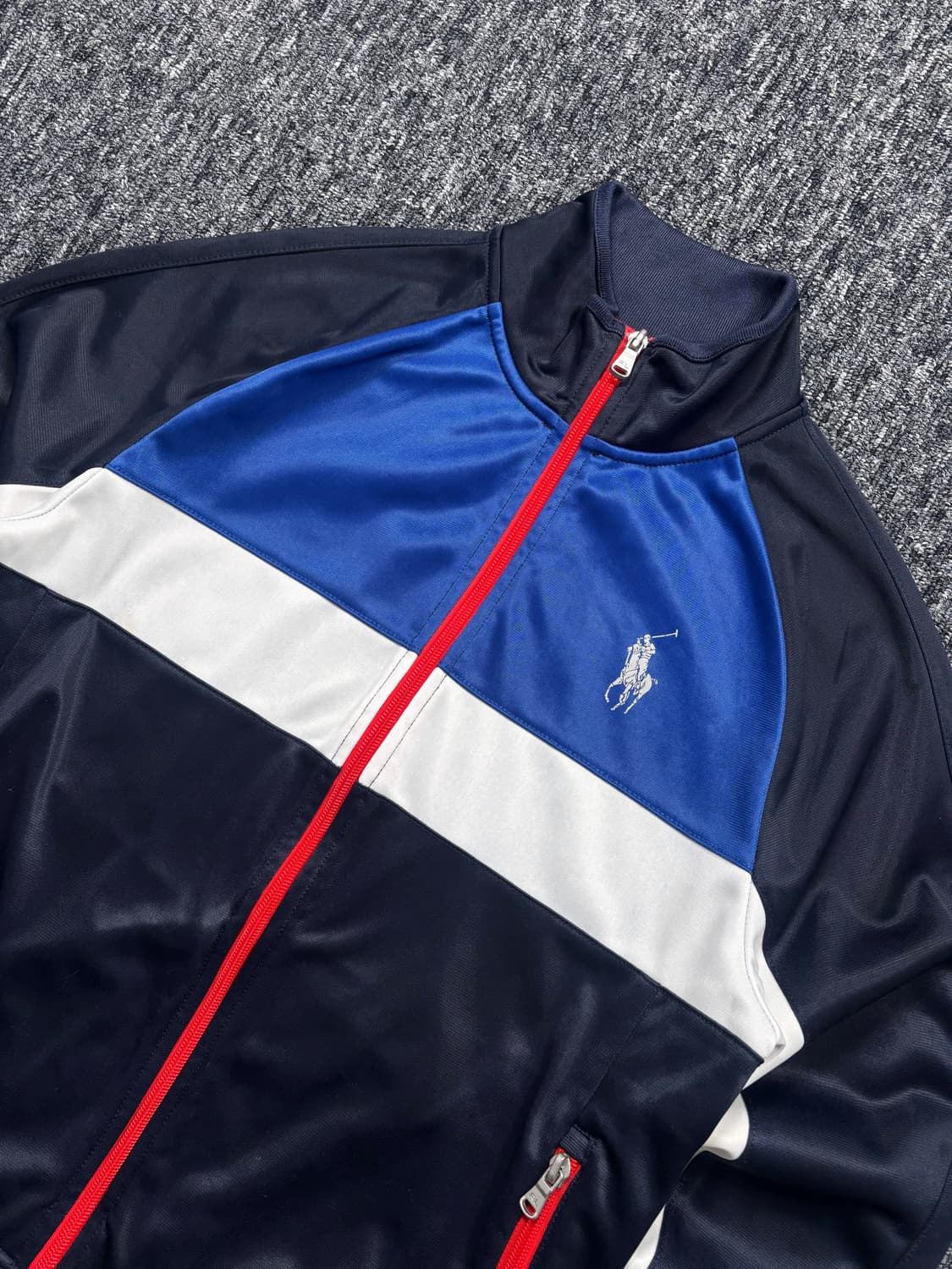 폴로 네이비 배색 트랙 자켓 상품이미지4