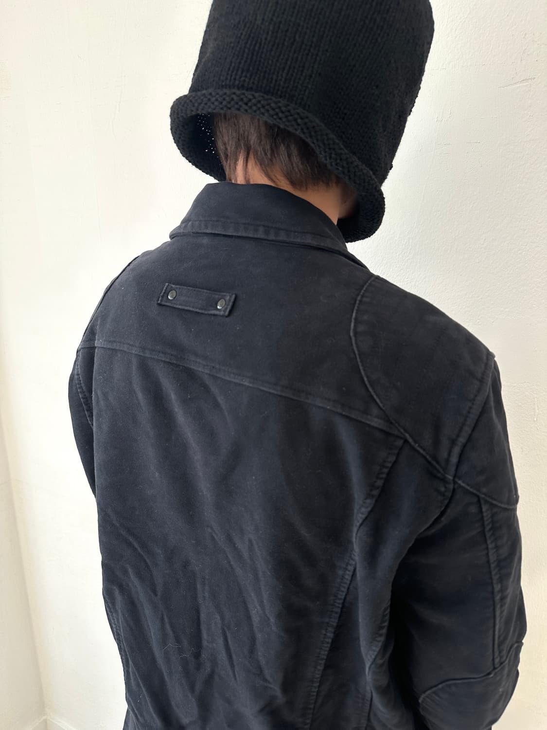 알마니 익스체인지 2000s 코튼 바이커 자켓 상품이미지4