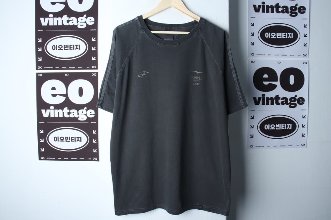 (XL-2XL) 고스트 리퍼블릭 반팔 티셔츠 빅사이즈 차콜-H32869 상품이미지2