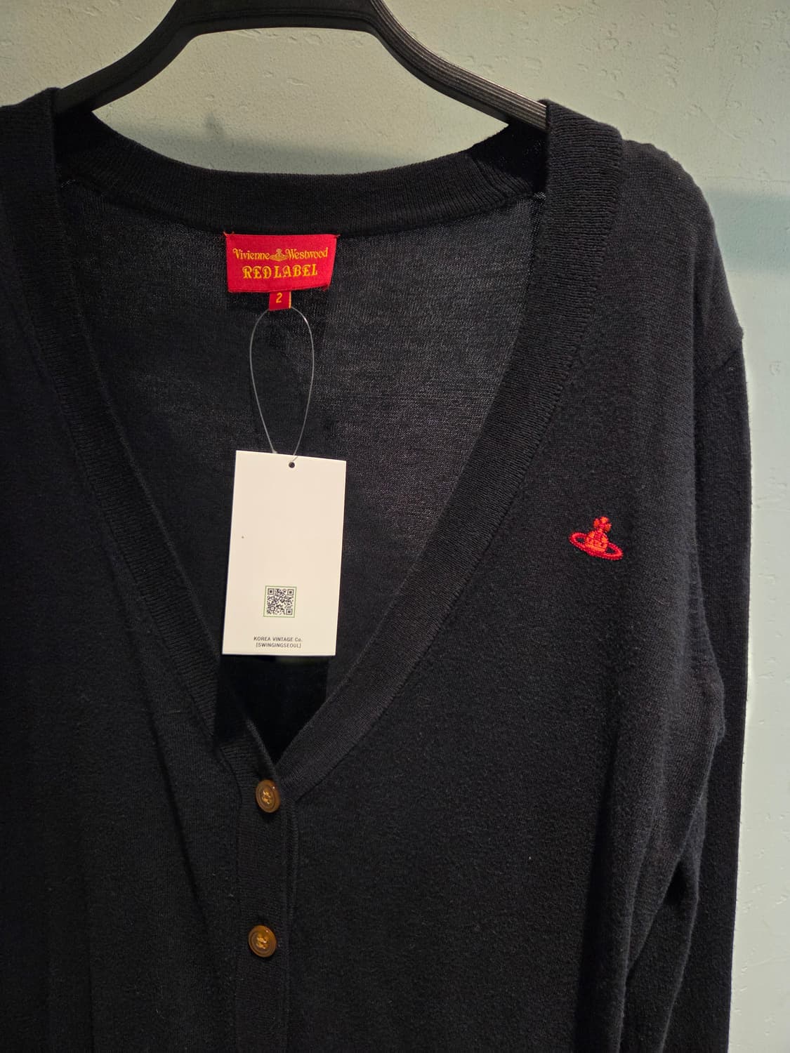 비비안웨스트우드 블랙 롱가디건💯 상품이미지1