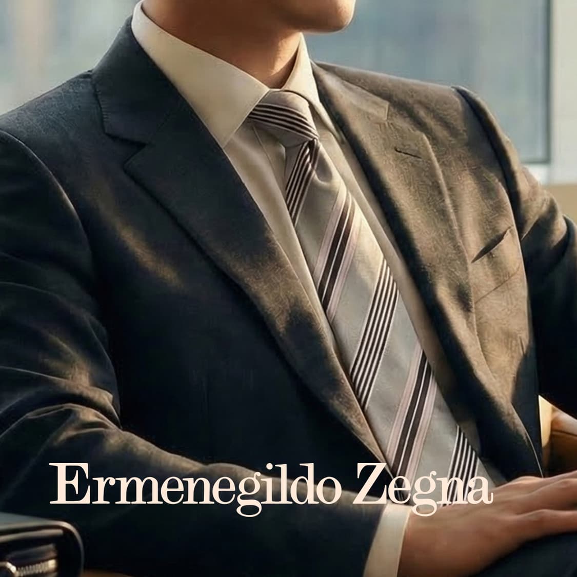 에르메네질도 제냐 실크 스트라이프 넥타이 9.1cm B등급 K1757
 상품이미지1