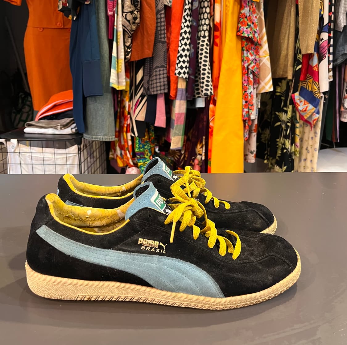 푸마 브라질 스웨이드 스니커즈 블랙/블루 (290mm, 2006년) 상품이미지4