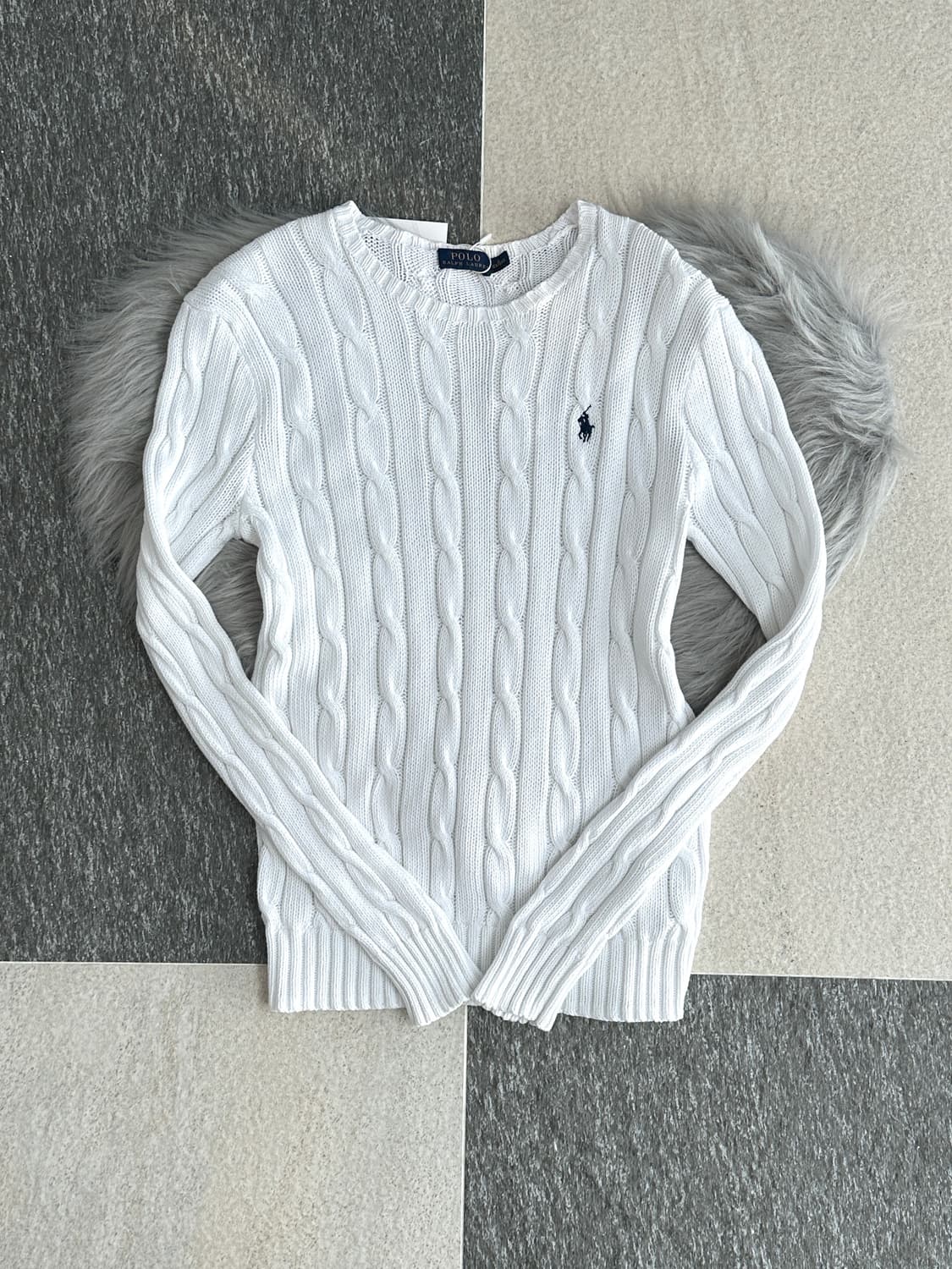 폴로 랄프로렌 화이트 케이블 니트  상품이미지3