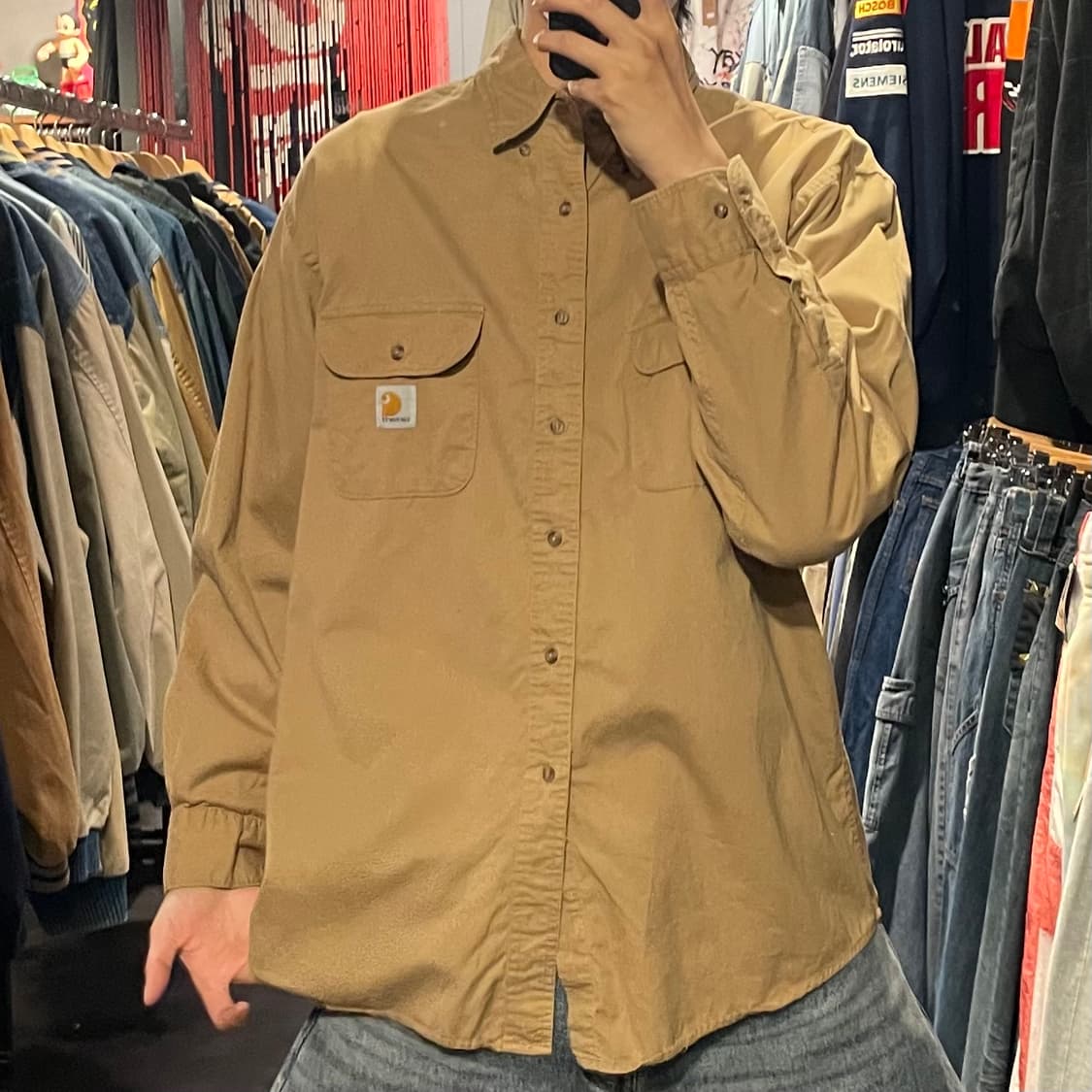 [IM] carhartt 칼하트 베이지 긴팔 셔츠 상품이미지2