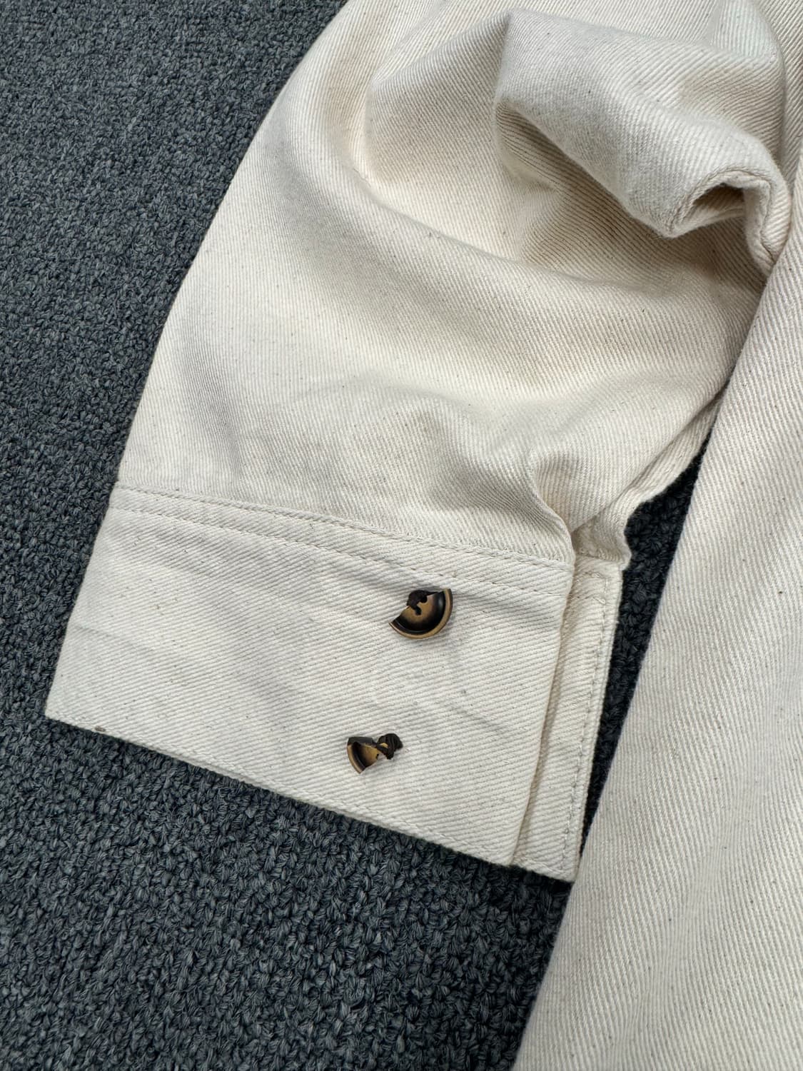 OS)MEDE19F 빈티지 동물 자수 페인팅 베이지 워크자켓 상품이미지3