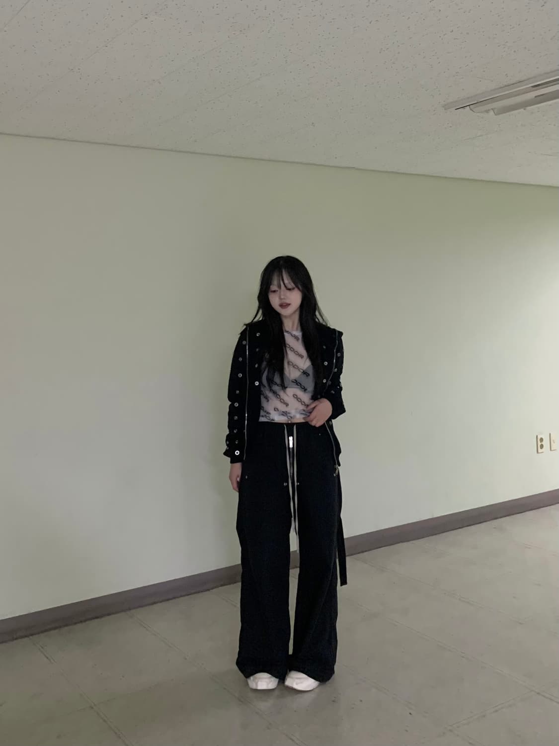 릭오웬스다크쉐도우 스터드 후드집업 M 상품이미지3