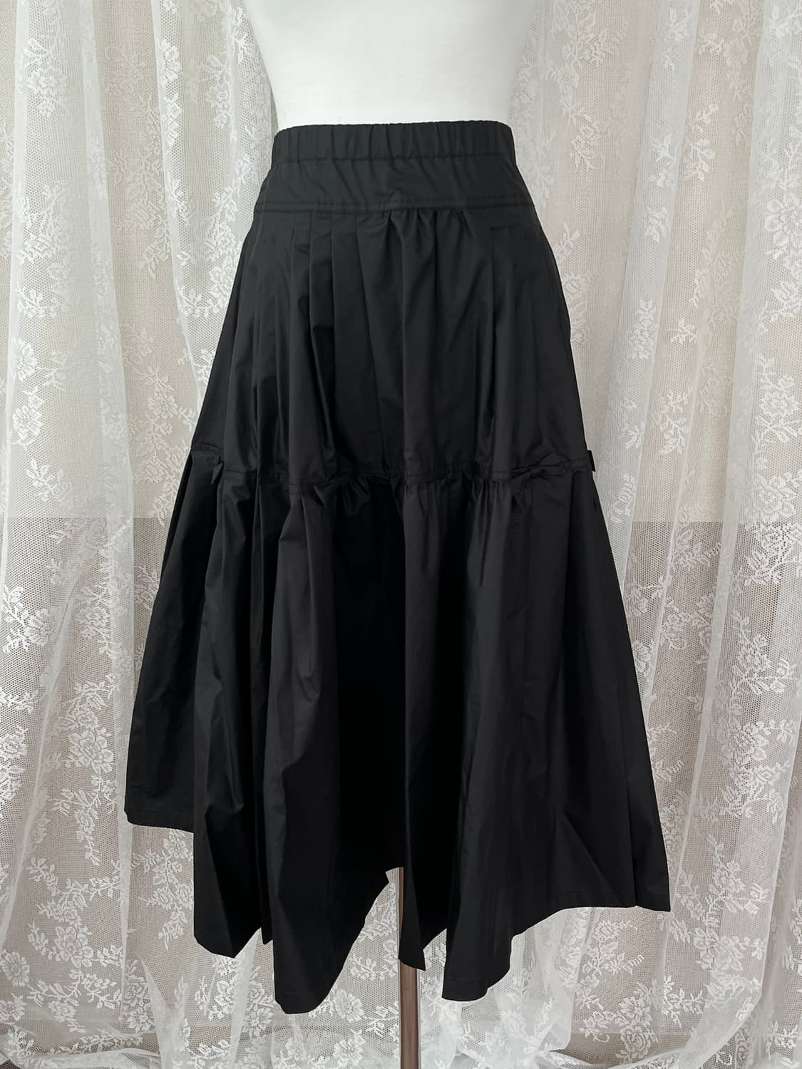 XS) 지요 JIYO 앙투아네트 리본 스커트 블랙 상품이미지2