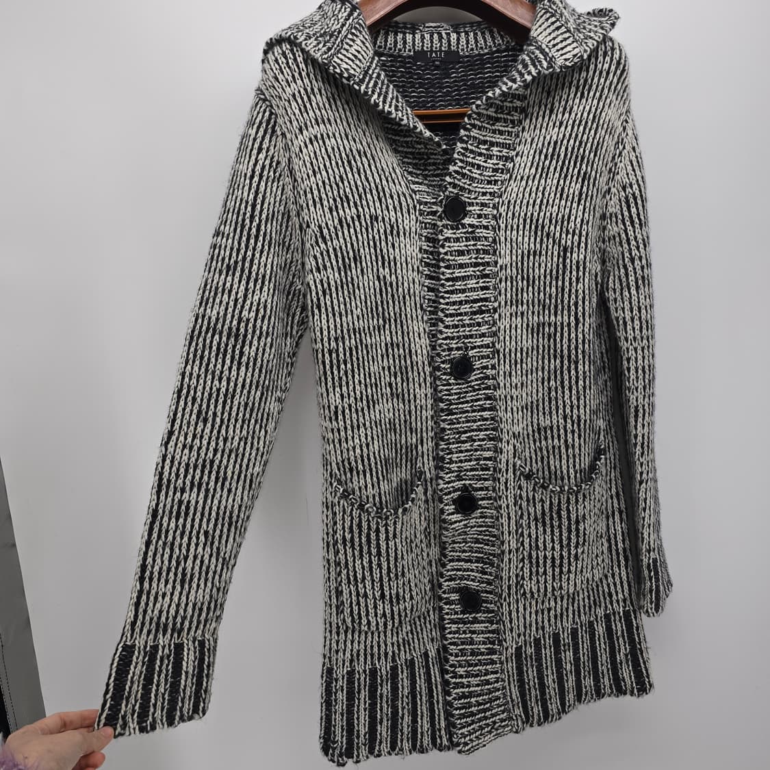 TATE London 빈티지 후드 니트 가디건 상품이미지4