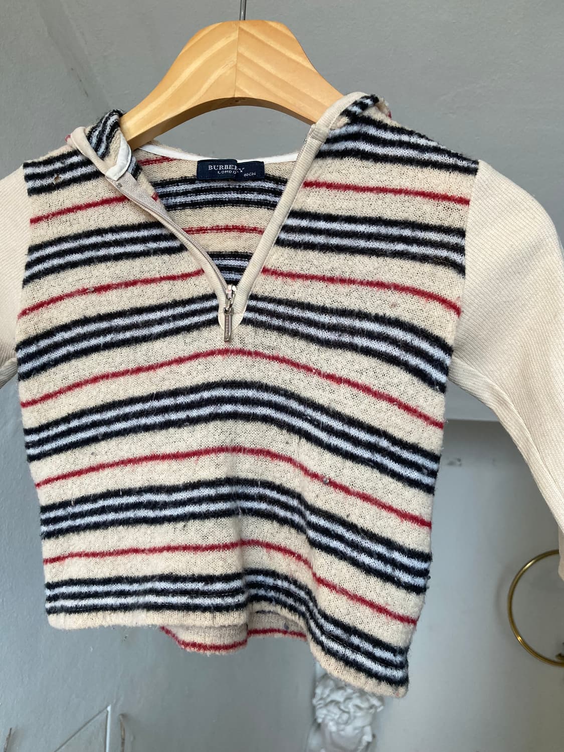 버버리 Burberry 태리 후드 반팔 니트 상품이미지2