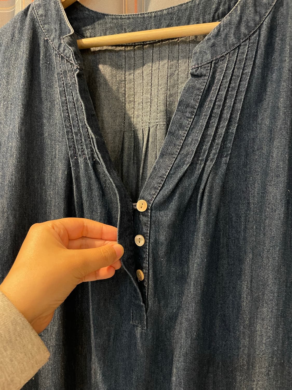 GAP 데님 블라우스 모리원피스 상품이미지3