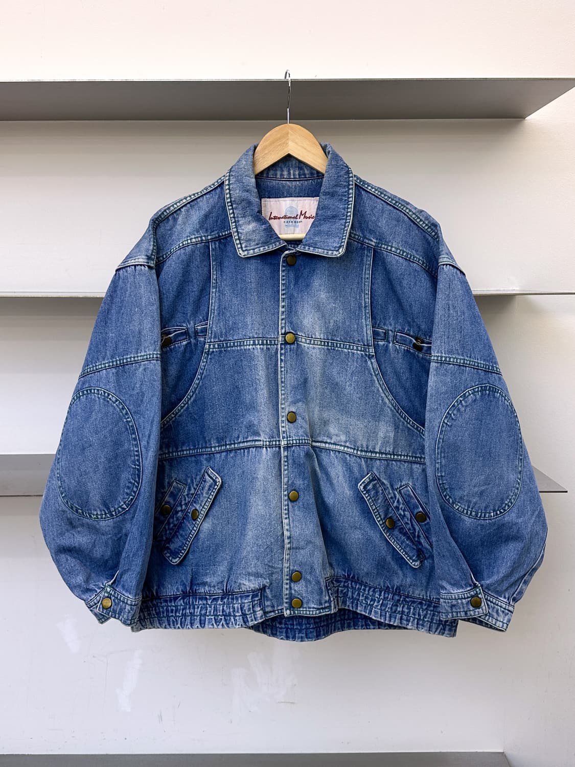 인터내셔널 뮤직 90s 데님 스티치 자켓 상품이미지1